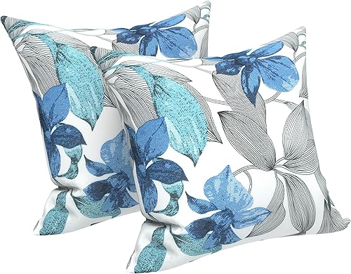 Miniatura 148 de LVTXIII - Juego de fundas para cojines de sofá, patio o sillón de exteriores, cuadradas y decorativas, 2 unidades de 16" x 16", sin relleno