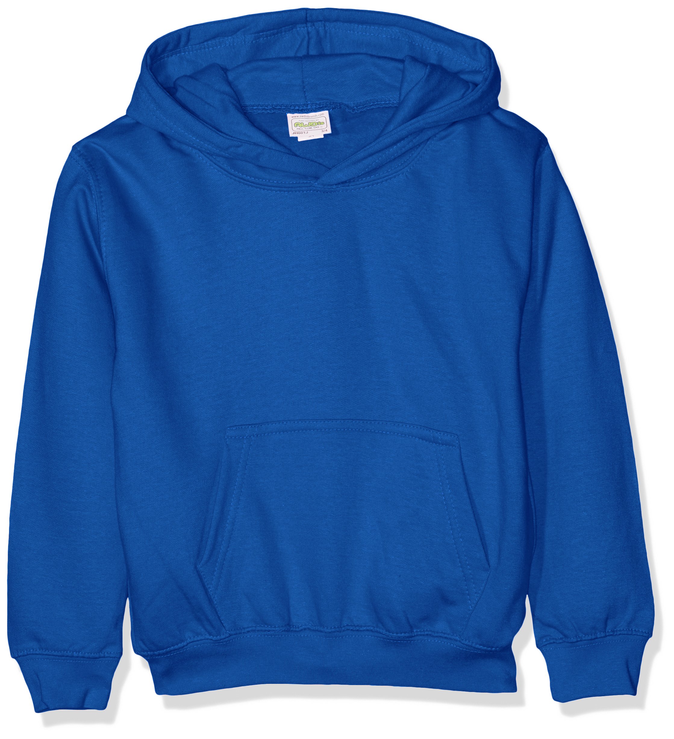 AWDis Boy's Kids Hoodie, Blue (Royal Blue), Small