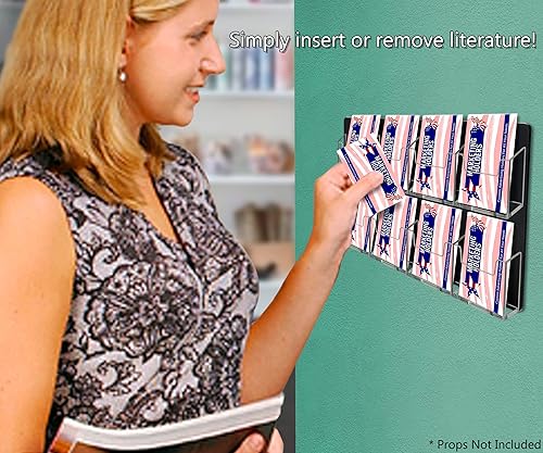 Miniatura 25 de Marketing Holders Tarjetero de pared con accesorios para colgar para tarjetas verticales de 2 x 3.5 pulgadas, regalo o recompensa, librerías, salas