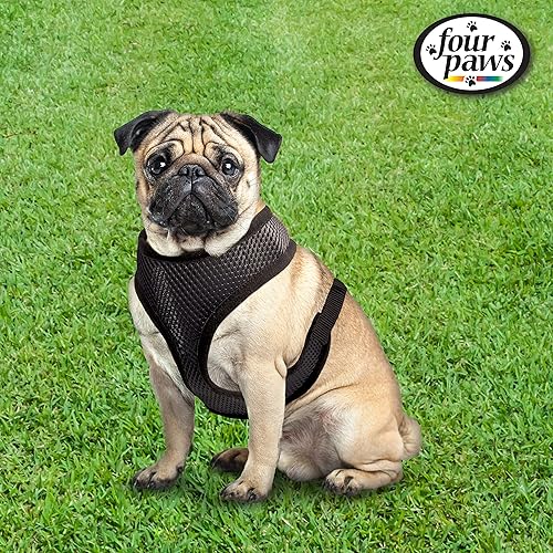 Miniatura 3 de Four Paws Walk-About Arnés de control de comodidad sin tirones para perros, ajustable, suave, acolchado, transpirable, chaleco para perro de malla