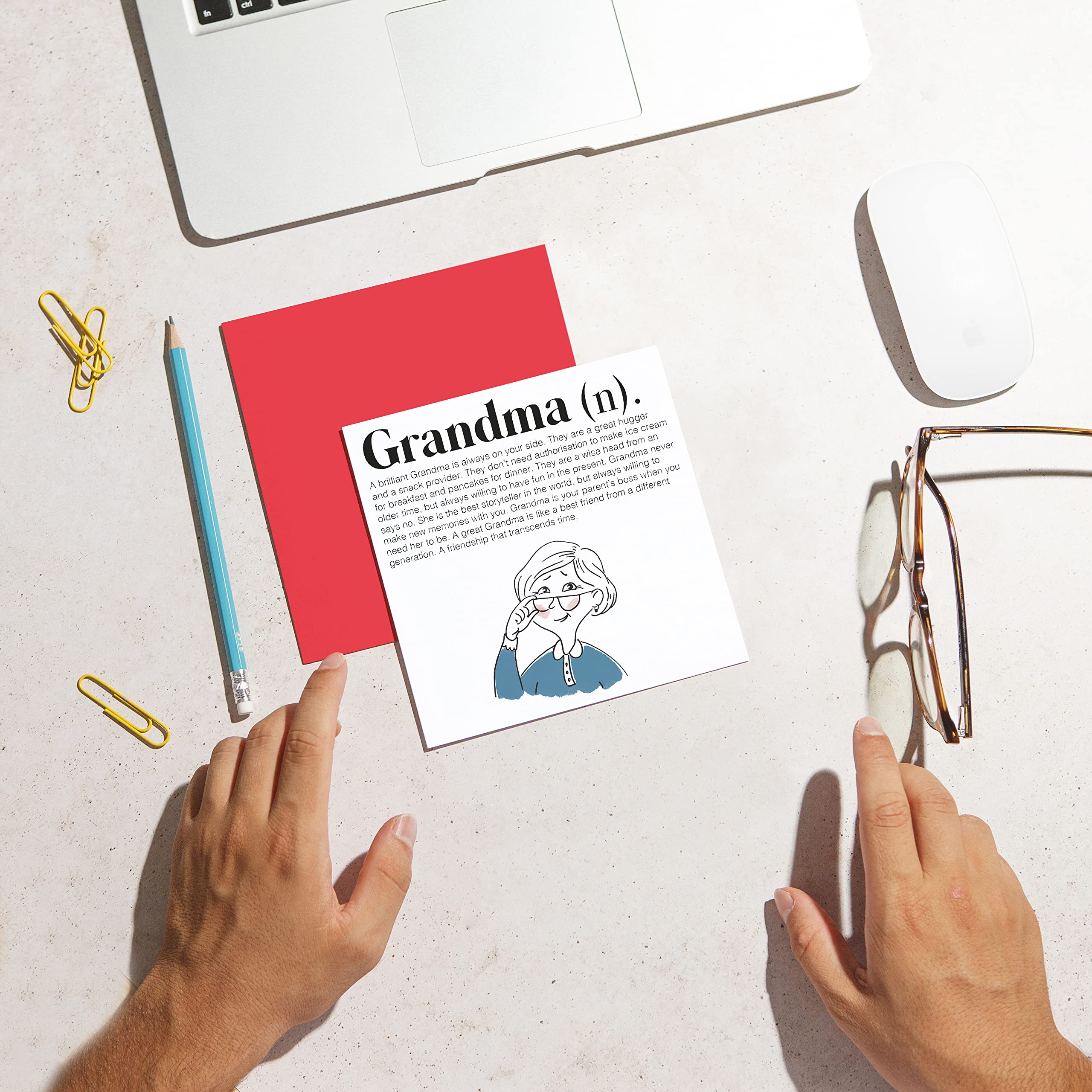 Huxters Biglietto Di Auguri Per La Nonna – 'Super Star' Con Busta Gialla (14,8cm) - 4