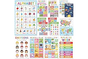BEAWART Learning Wall Posters for Toddlers