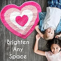 Vista 4 de Evovee Alfombra de baño de corazón rosa, divertida y bonita, decoración de baño, San Valentín, alfombra de ducha retro, funk, estética, divertida