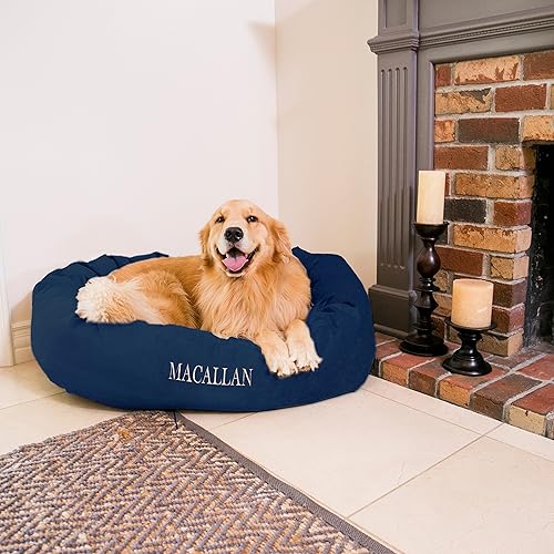 Majestic Pet Cama para perro de bagel personalizada, lavable a máquina, tapete de dormir suave y cómodo, cojín de apoyo duradero bordado a medida,
