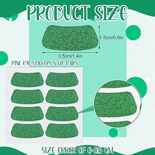 Miniatura 2 de Cholemy 120 pares de calcomanías de fútbol negro a granel, ojos negros, fútbol, béisbol, softbol, deporte, con purpurina, para ojos de equipo,