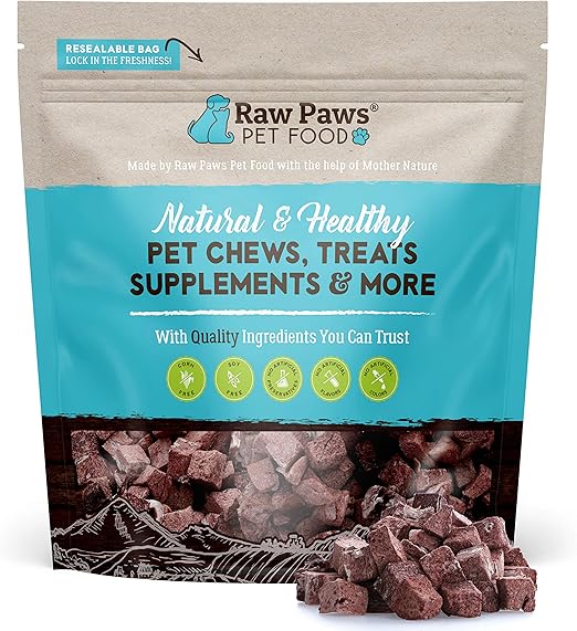 Raw Paws Freeze Dried Lamb Lung Dog Treats Made in USA, 8
