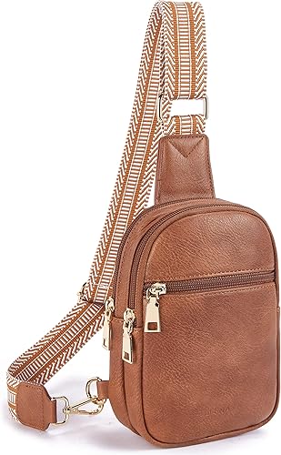 Telena Riñonera pequeña para mujer, de piel vegana, a la moda, cangurera cruzada para mujer, bolsa de pecho para viajes