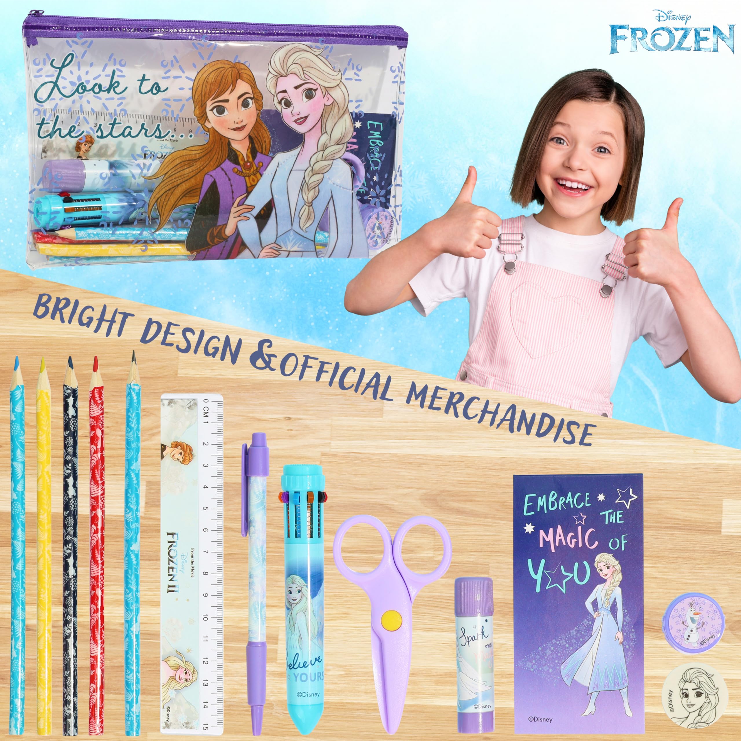 Disney Stitch Kids Pencil Case and Stationery Supplies Set for Preschool Nursery Notebook Colouring Pencils Pen - Image 4