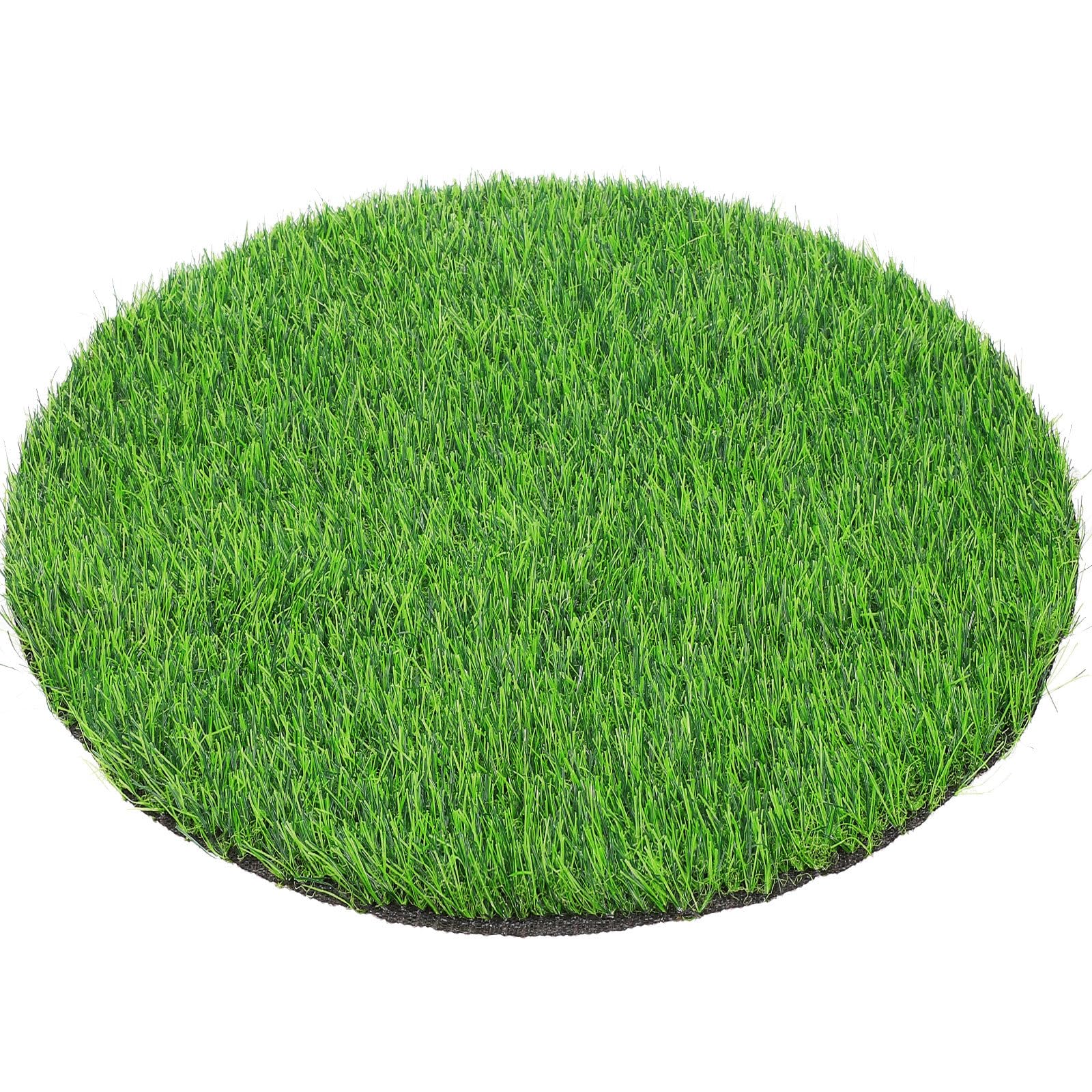 Tapis de gazon artificiel rond vert pour proteger votre table de salon