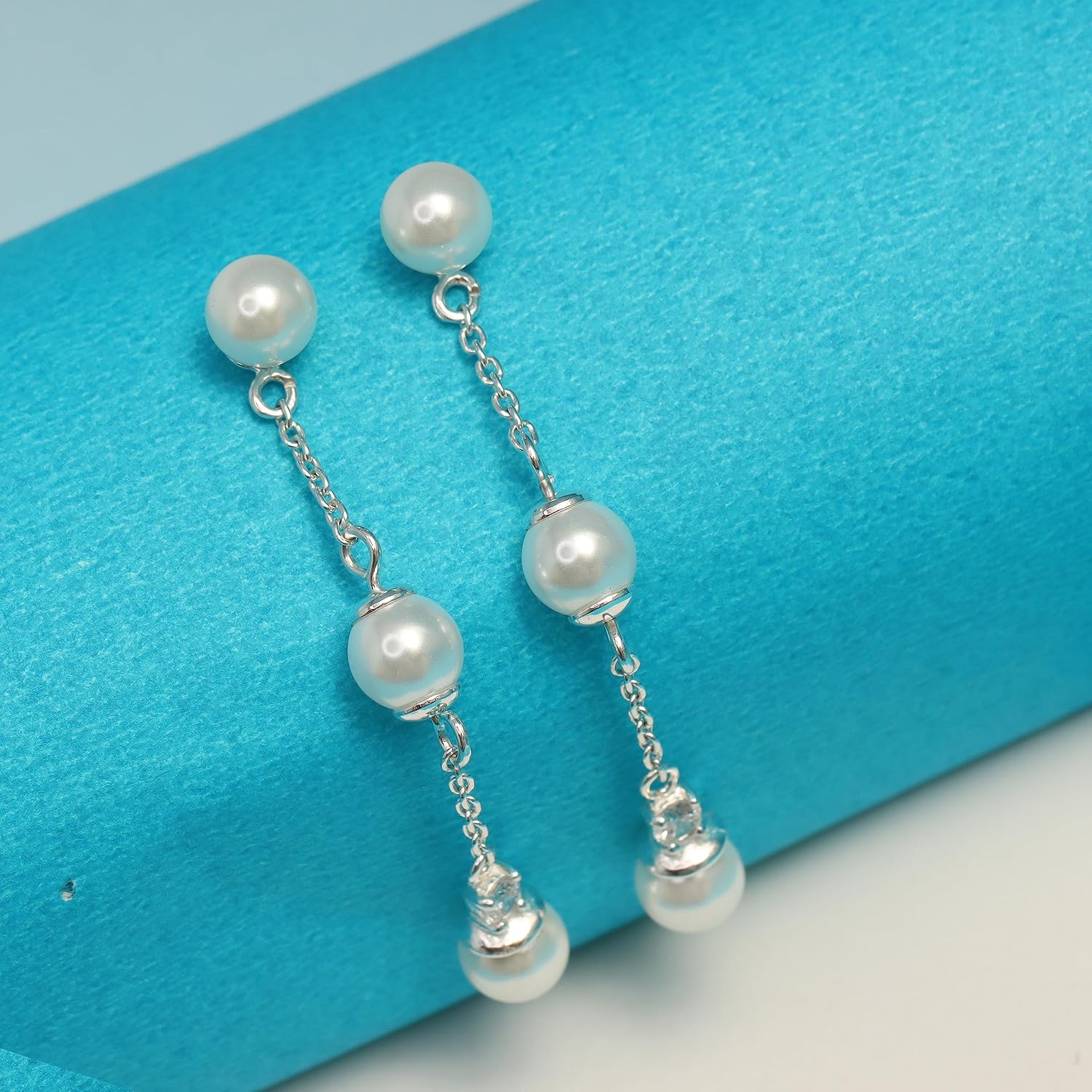 LeCalla 925 Sterling Silver Dangle Earring Lightweight Tassel Long Chain Drop Dangle Earrings for Women