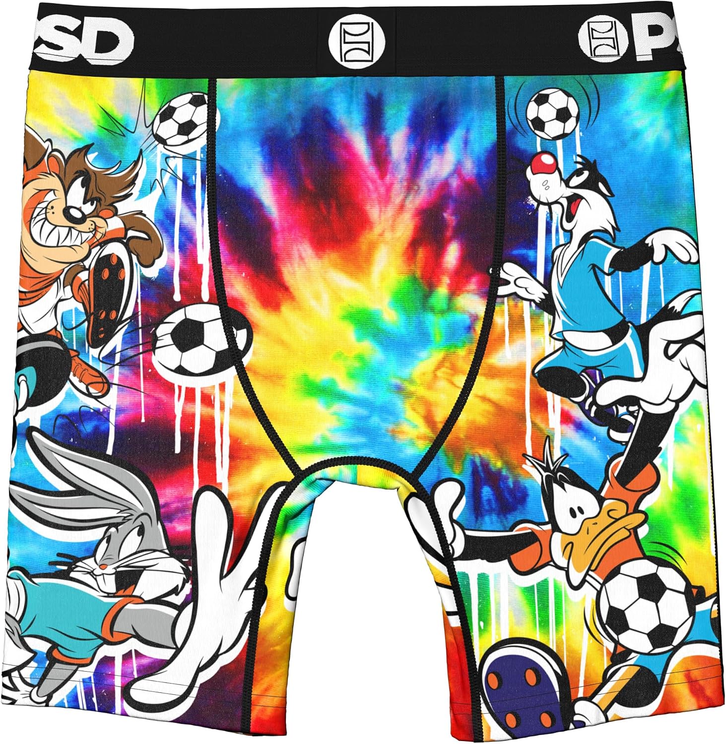 PSD Underwear Boys Youth Looney Soccer Boxer Brief, Multi, L