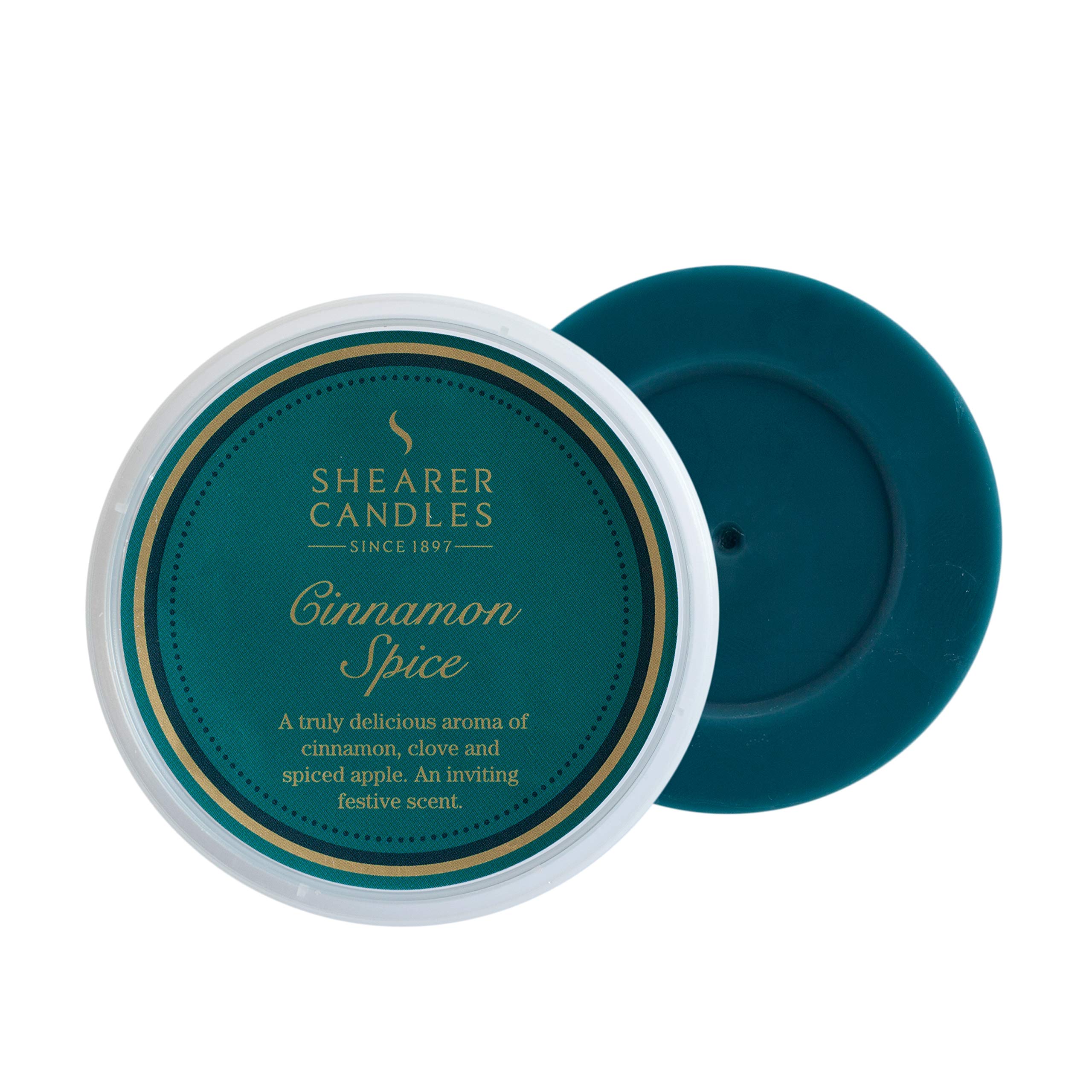 Shearer Clear/ Teal/ Gold Candles Cinnamon Spice Wax Melt Pot
