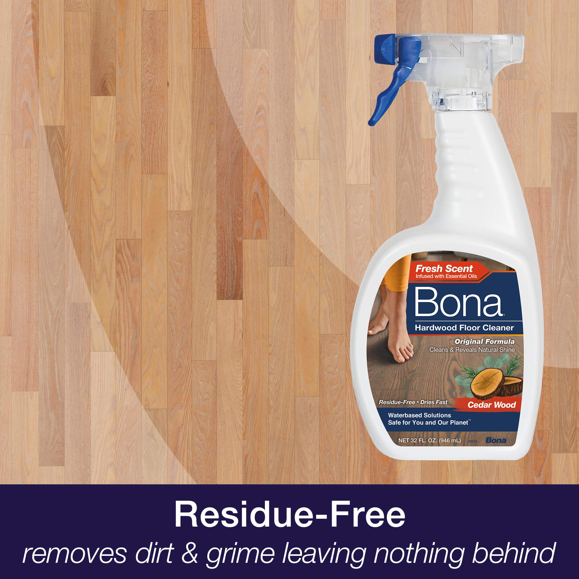 Amazon Com Bona Cedar Wood Scented Hardwood Floor Cleaner Spray 32 32 Fl Oz Home Kitchen