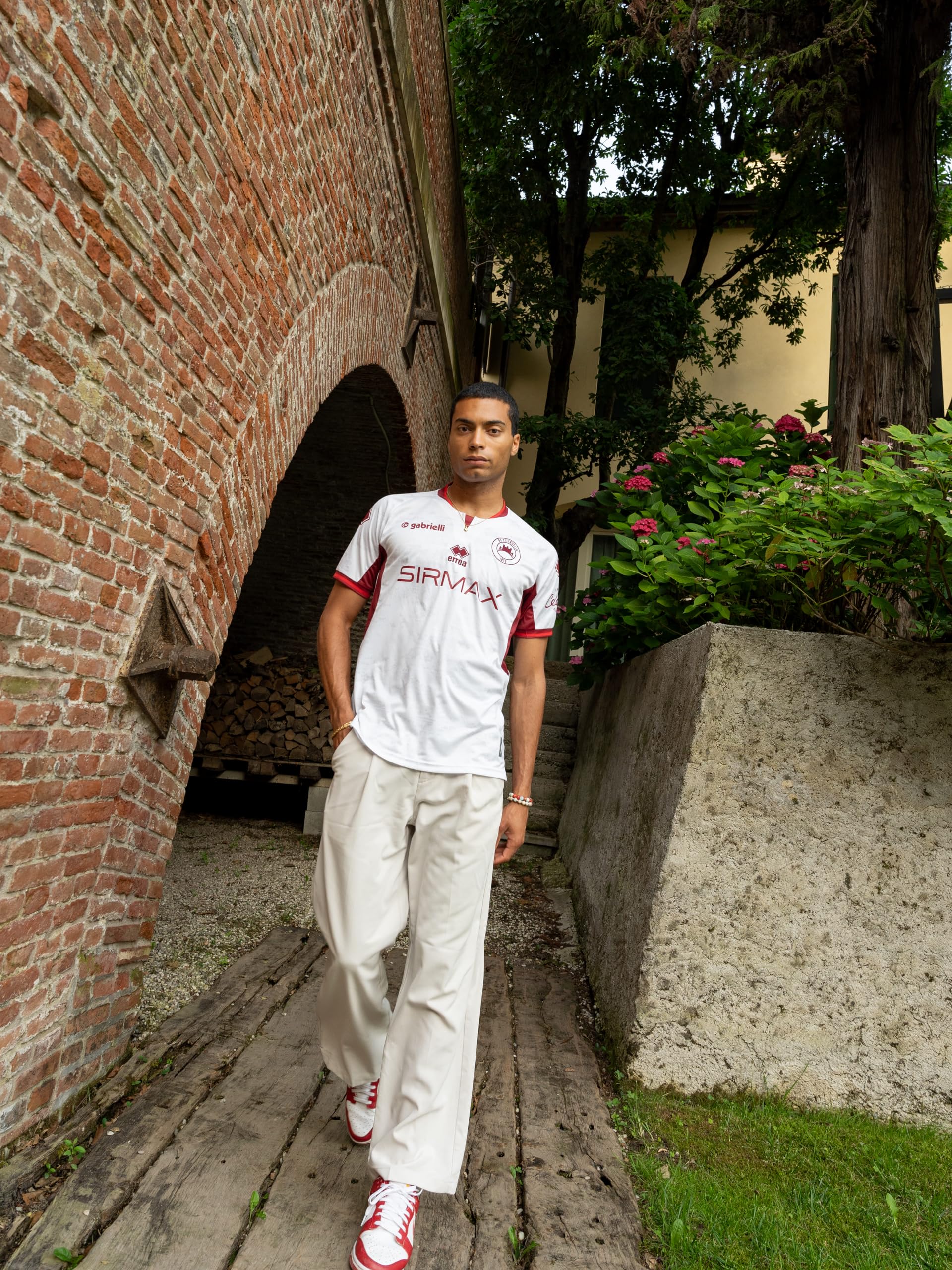 Nuova Maglia Calcio Uomo Away 2024/25, Seconda Maglia Calcio Personalizzabile, Ufficiale Errea Uomo per Cittadella Calcio, Color Bianco