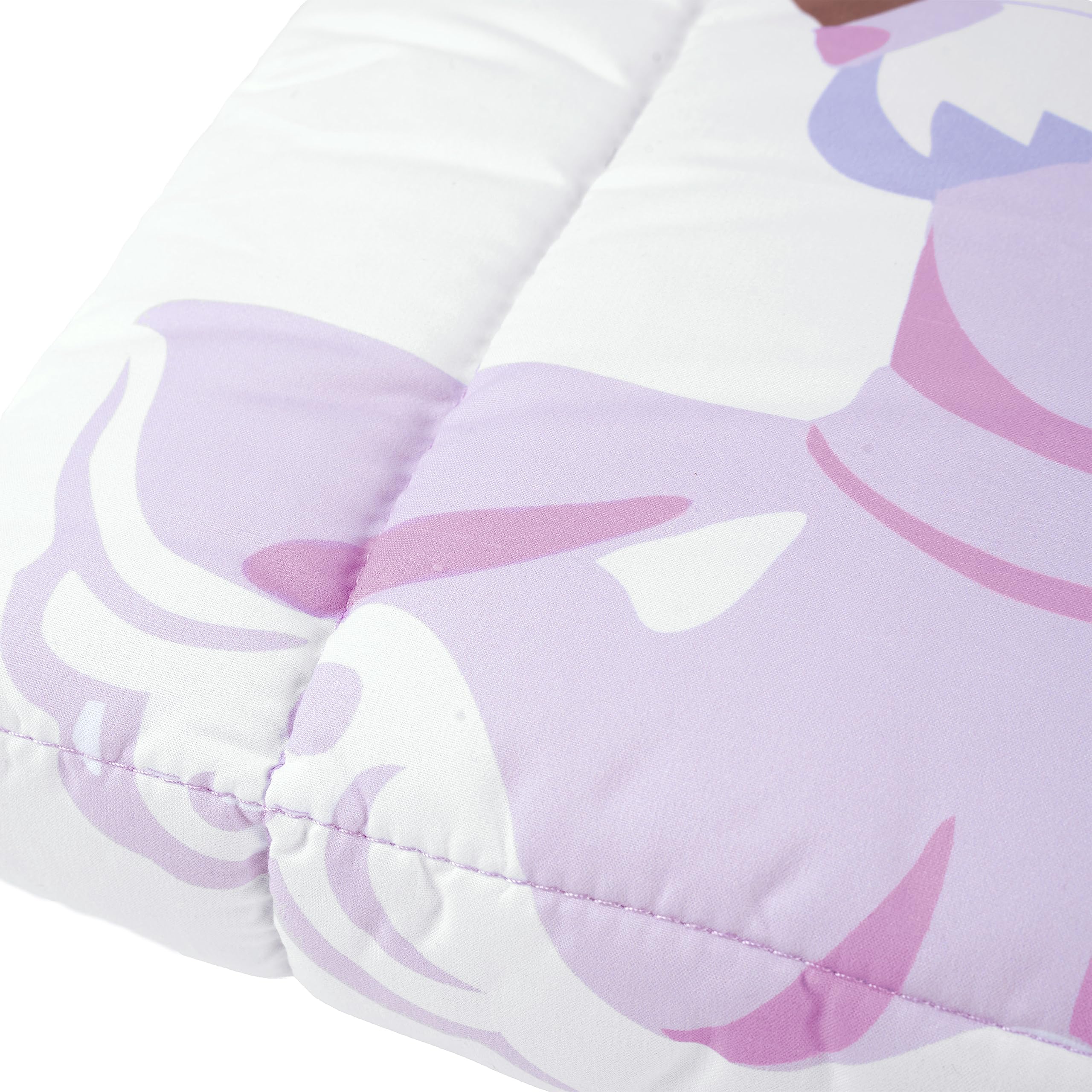 Little Muffincakes Zhara - Manta Acolchada para niños pequeños, Estampado de Bailarina y Flores, 42 x 34 Pulgadas, 18 Meses en adelante, Color Rosa