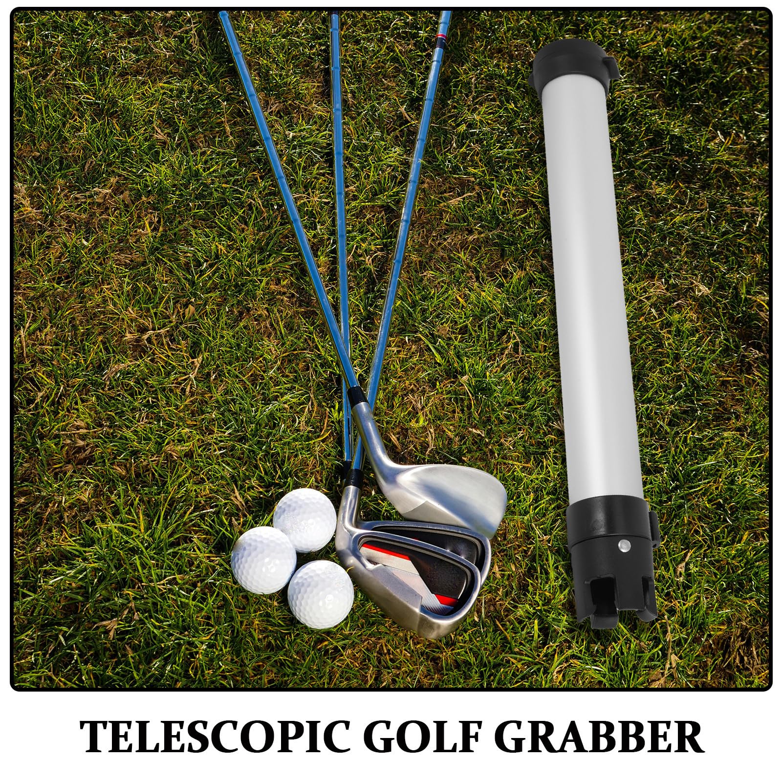 HANABASS Teleskopischer Golfball aufheber Kunststoff Leichtes Design für Einfache Ballaufnahme dem Golfplatz und Beim Training Praktisches Golfzubehör für Damen und Herren