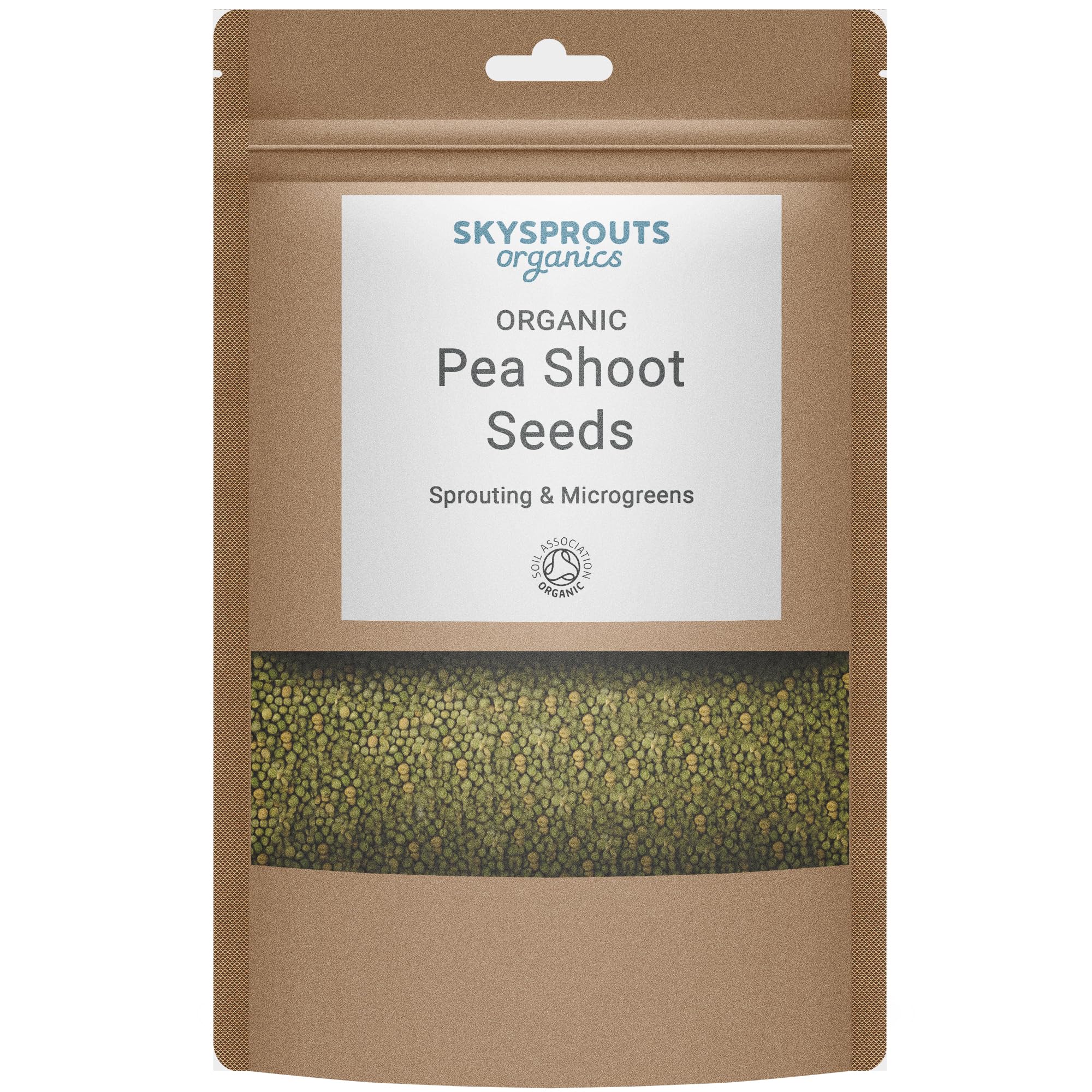 SkySprouts Pea Shoot Seeds - Organic 500g Sprouts Serge microgreens Micro Greens Salad Vegetable Seed high-Germination Non-GMO Easy Growing