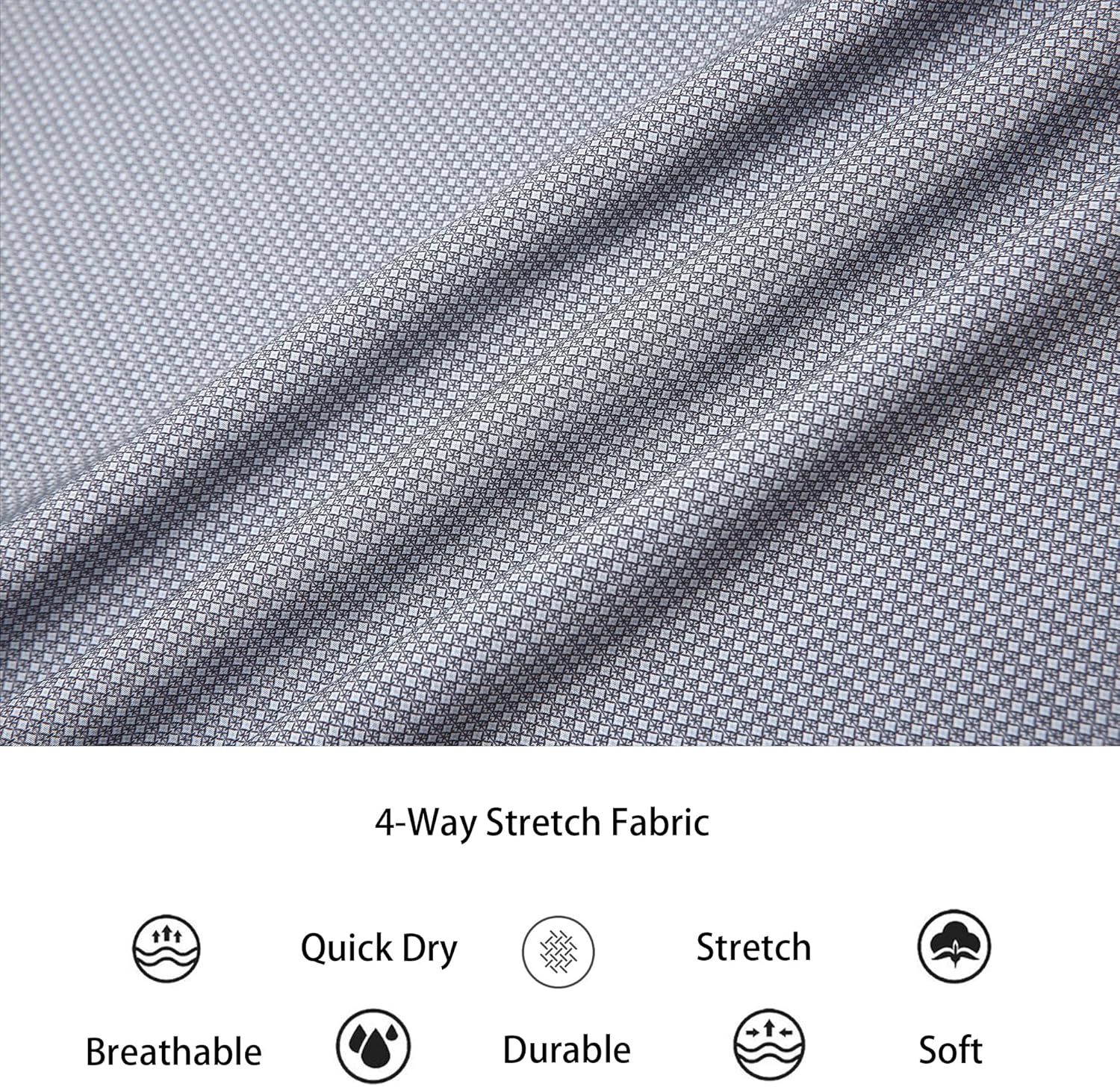 Alex Vando Mens Printed Dress Shirts Short Sleeve Easy Care Regular Fit Button Down Shirt - Image 4