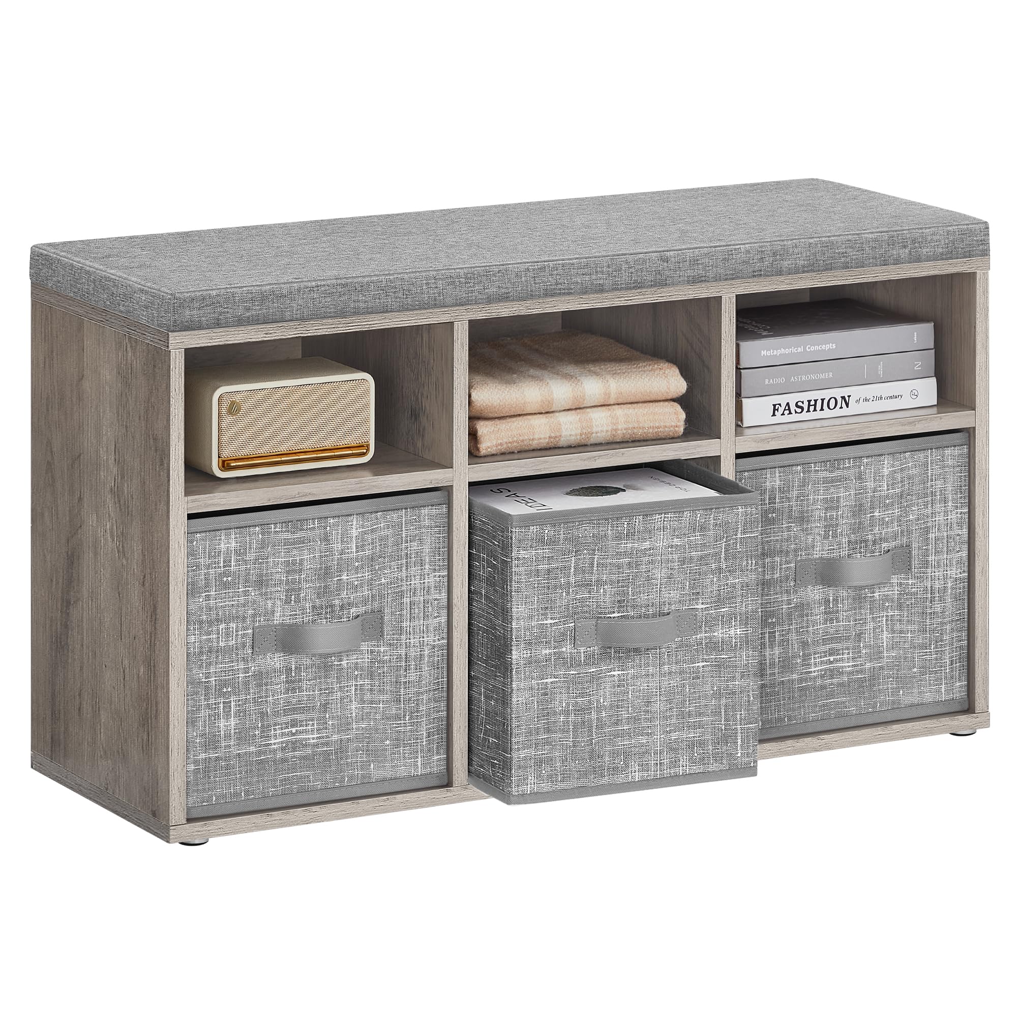 35+ Entryway/Mudroom Storage Ideas (for Shoes, Backpacks, and Coats) 78 VASAGLE Shoe Bench