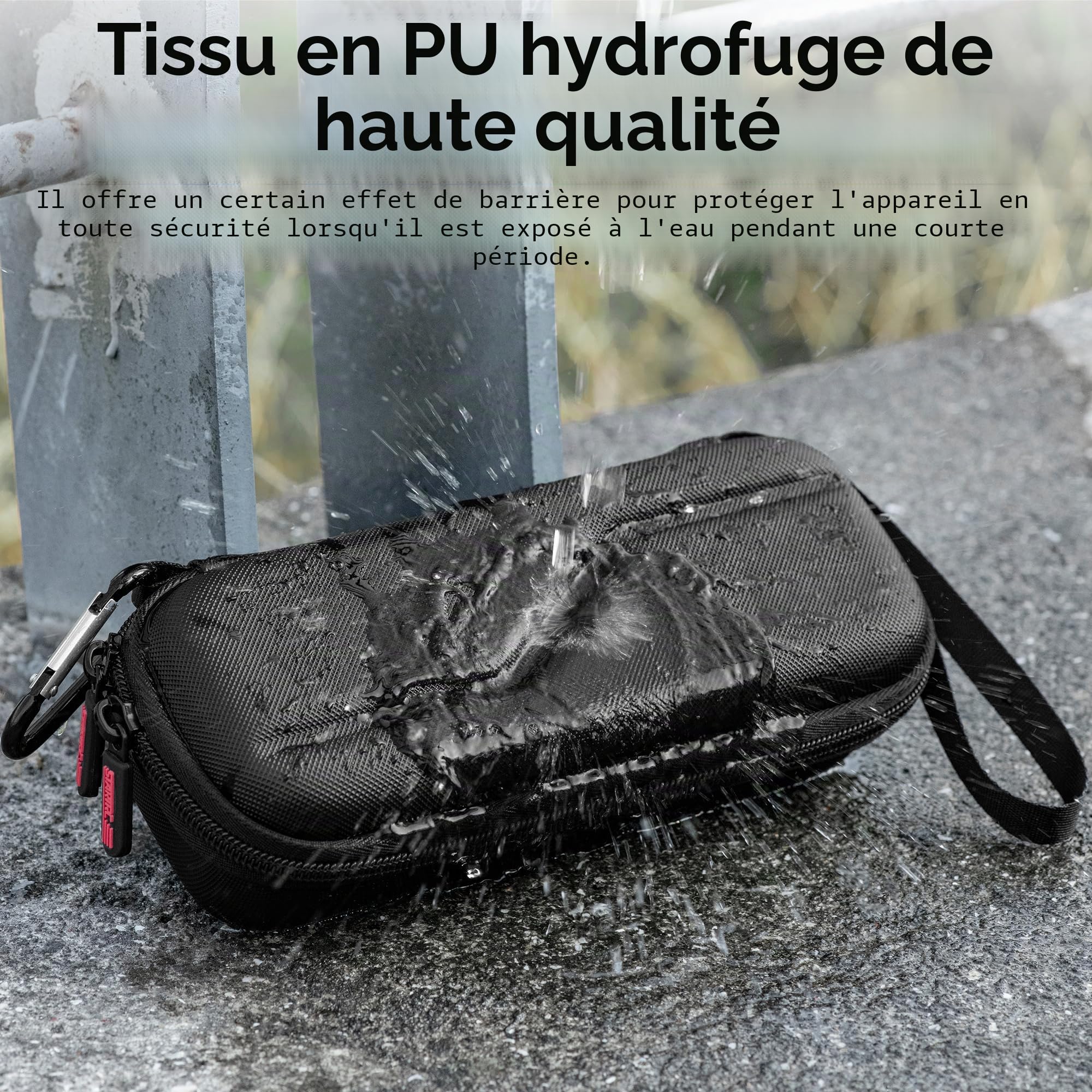 Osmo Pocket 4 Étui de Transport - Sac de Voyage Rangement Rigide Portable Étui de Protection en PU avec Mousqueton pour DJI Osmo Pocket 4 Accessoires D'appareil Photo