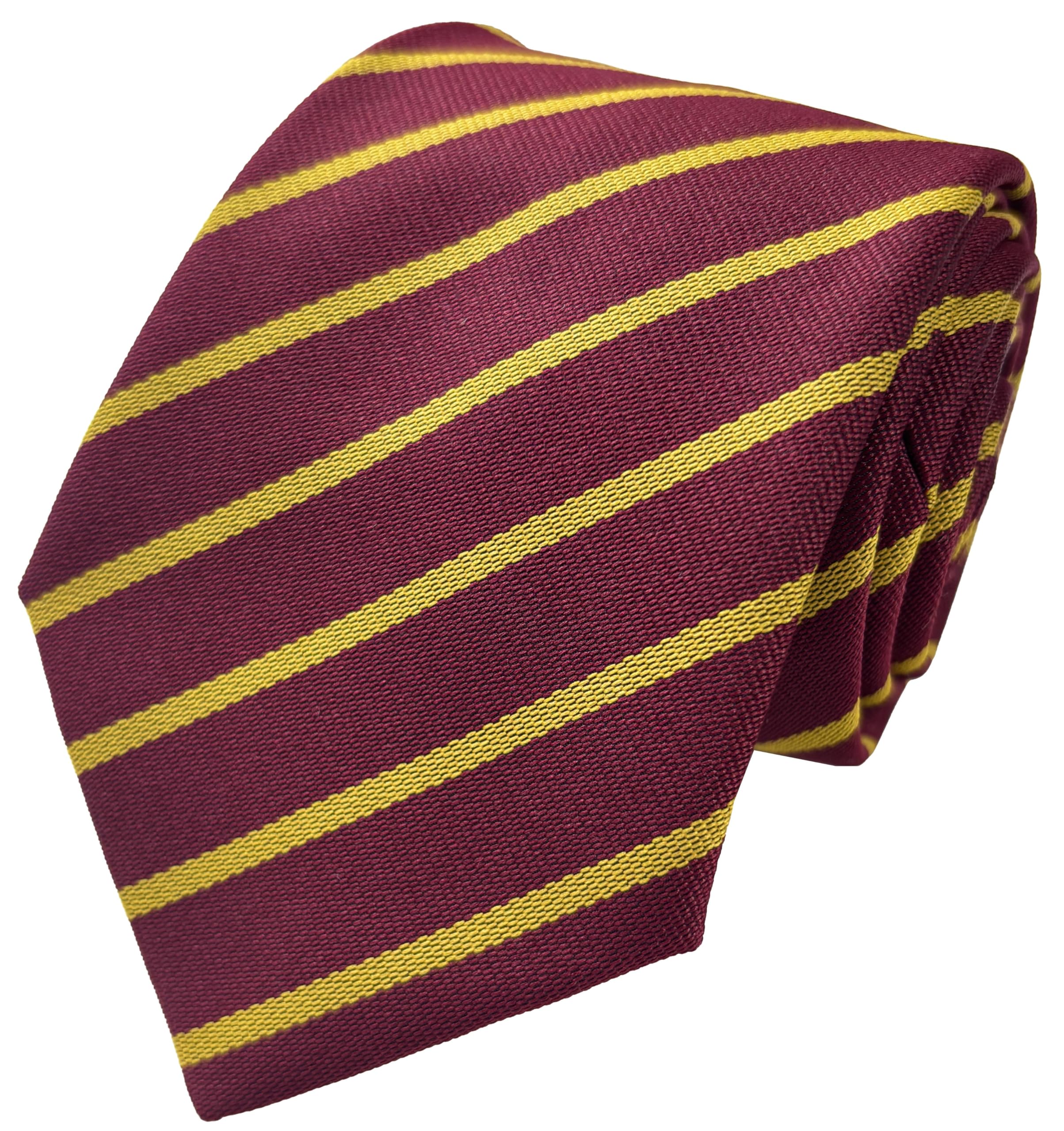 Great British Tie Club Maroon & Gold School Ties (21 Single Stripe Variations) Junior Age (Maroon & Gold)