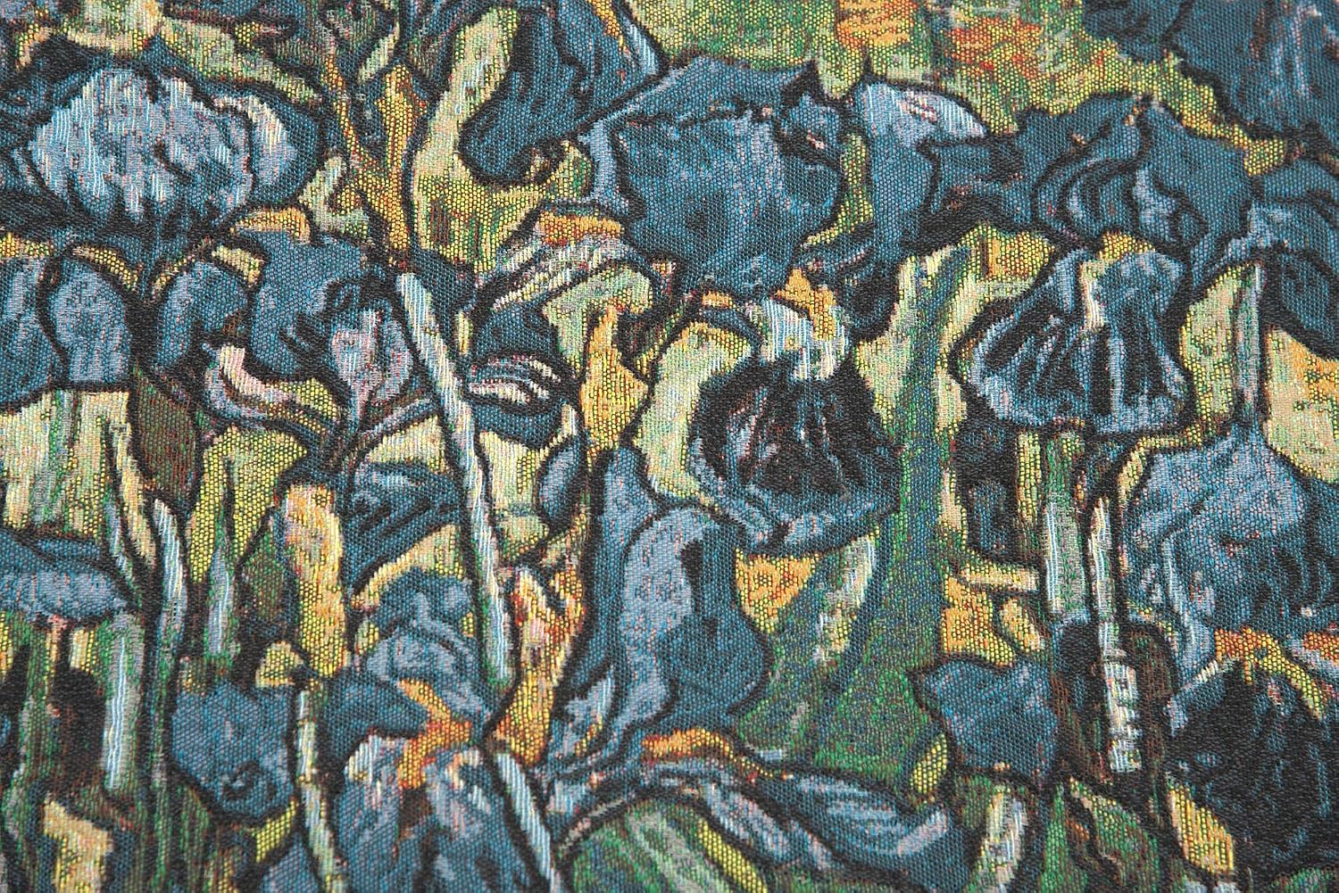 Irises In Garden II Belgian Tapestry Wall Hanging - 48 in. x 37 in. Cotton/Acrylic/Wool/Polyester by Vincent Van Gogh