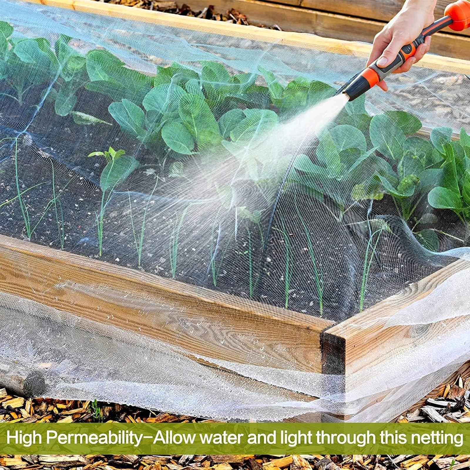 Orchard - Red antigranizo, malla de protección contra el granizo para verduras, frutas, flores y cultivos, 4 x 10 m, red a prueba de granizo para camas de jardín elevadas y protectores de plantas
