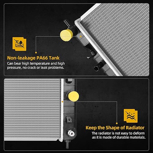 Miniatura 2 de DWVO Radiador compatible con Tundra 2007-2020 Sequoia 4.6L 5.7L V8 2008-2014