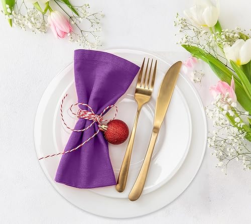 Vista 92 de Ruvanti Servilletas de algodón 12 unidades, servilletas de tela suaves y cómodas, servilletas de lino de calidad hotelera de lujo – Servilletas