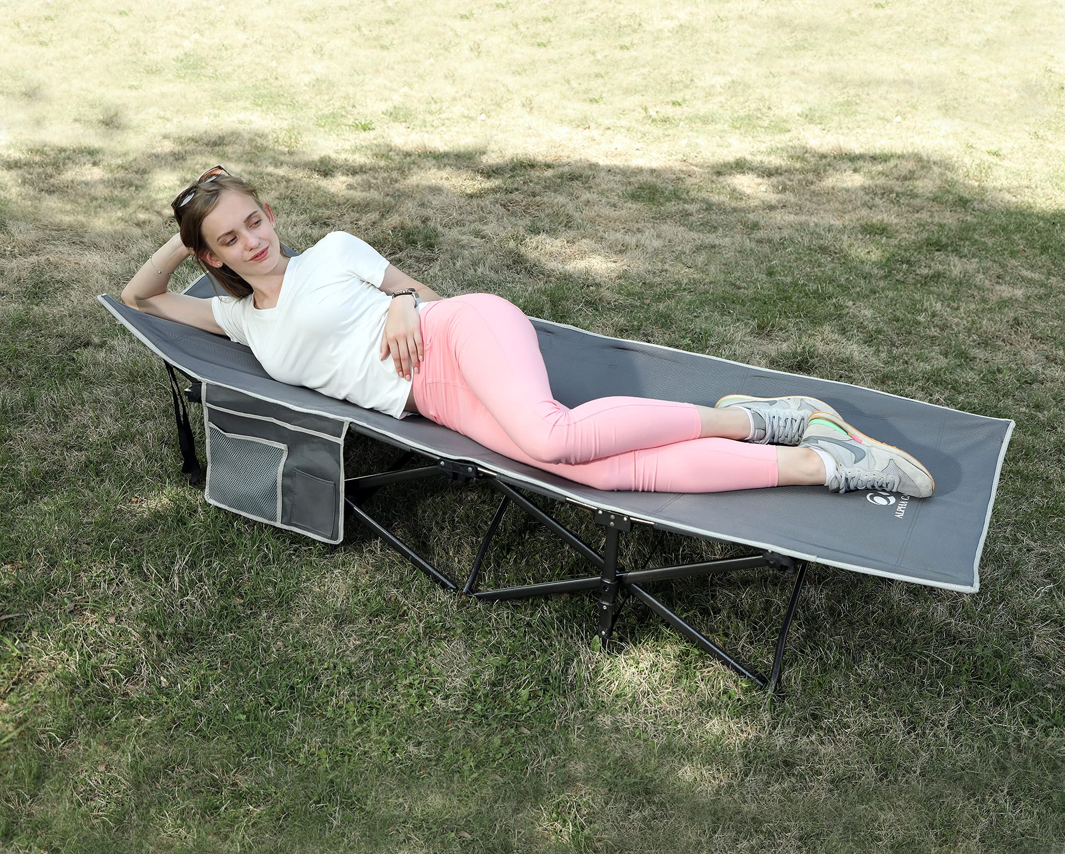 Buy ALPHA CAMP Camping Folding Bed, Heavy Duty Sturdy Camp Beds for