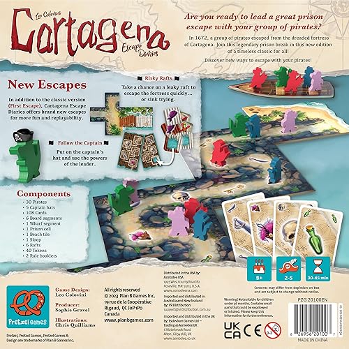Miniatura 3 de Juego de mesa Cartagena Escape Diaries - Juego de aventura pirata, juego de estrategia, divertido juego familiar para niños y adultos, a partir de 8
