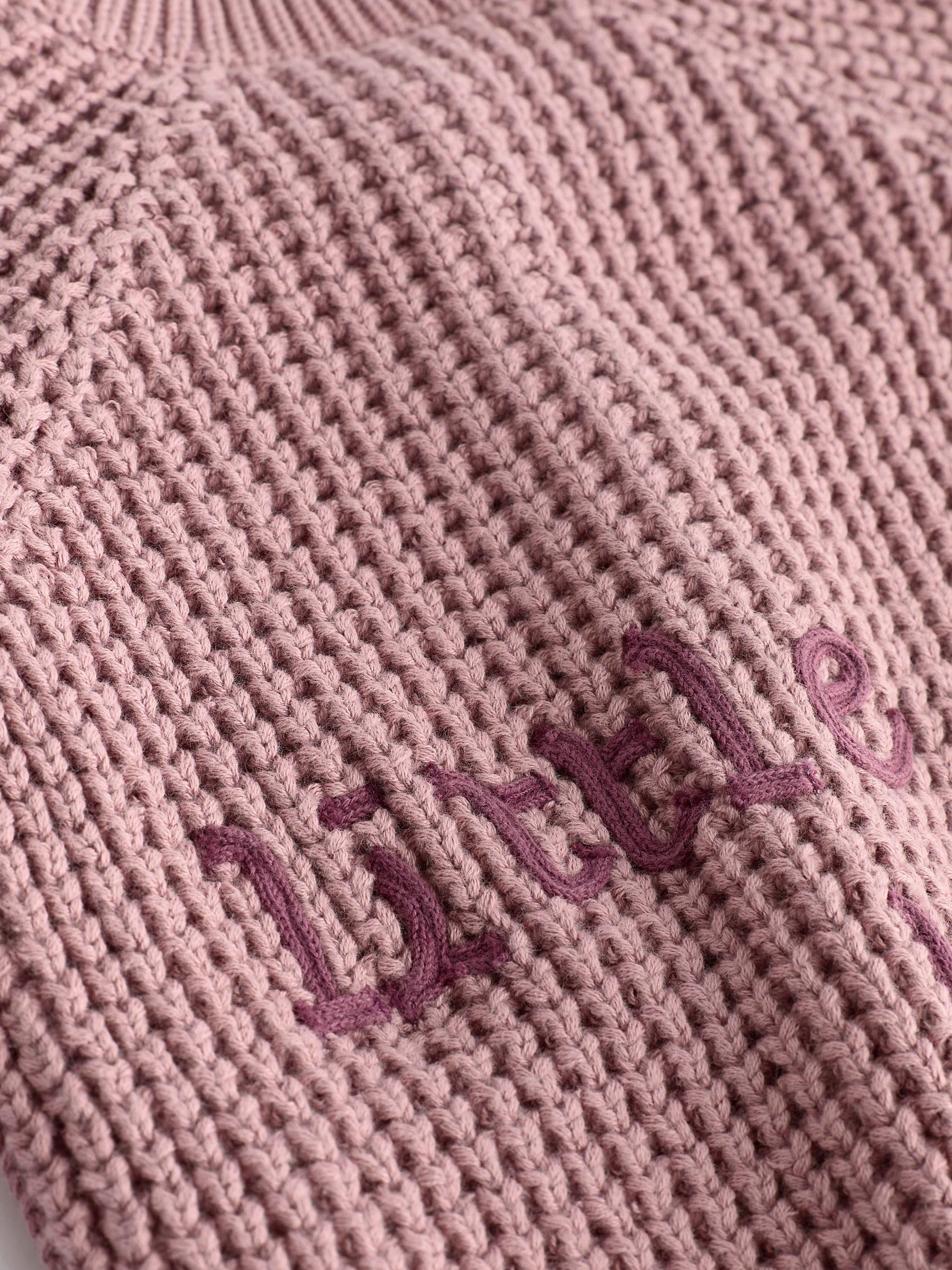 NEXT Bébé Fille Cardigan en Maille pour bébé avec Inscription brodée au Dos