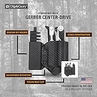 Vista 2 de Clip & Carry Kydex Funda multiherramienta para Gerber Center-Drive con soporte de sidecar opcional ~ Fabricado en Estados Unidos