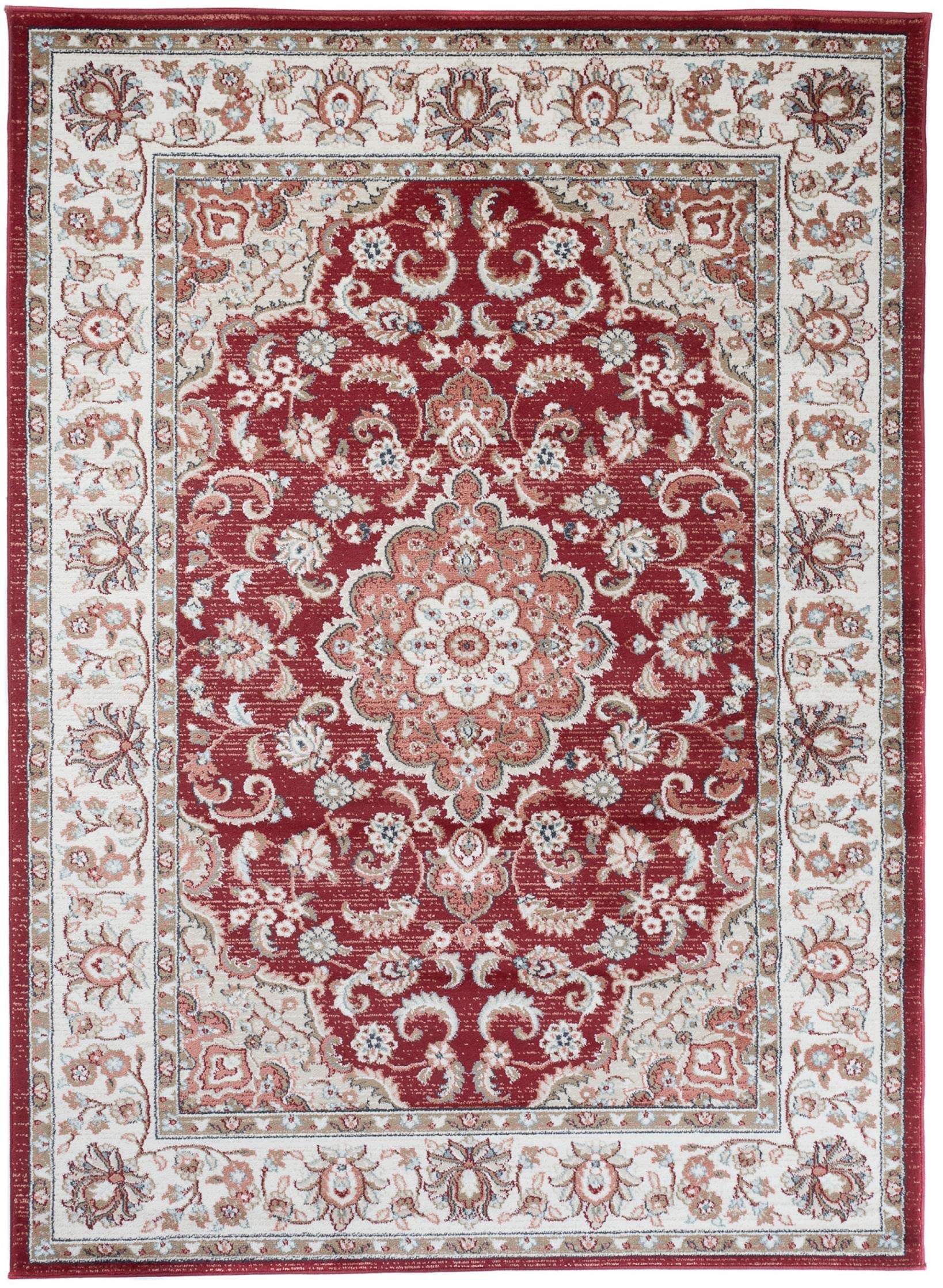 Mazovia Alfombra Pasillo 60x100cm Rojo Clásico Tradicional Suave Pelo Corto