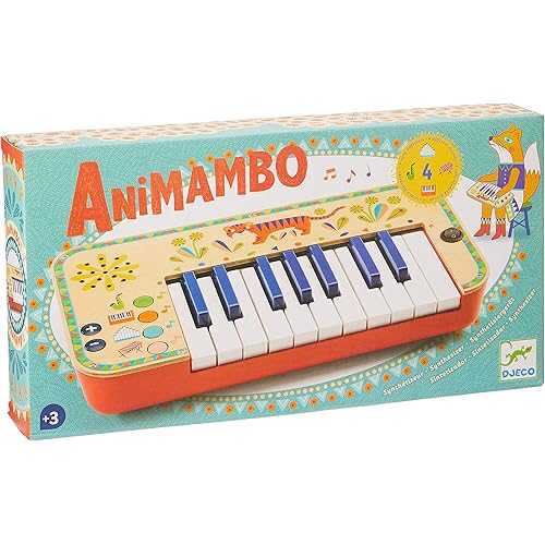 DJECO Animambo Synthesizer Musical Instrument Tan