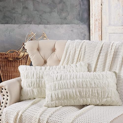 Miniatura 2 de Home Soft Things Shar Pei - Juego de 2 fundas de almohada decorativas, suaves, esponjosas y elegantes, fundas de almohada lumbar para sofá, Cloud