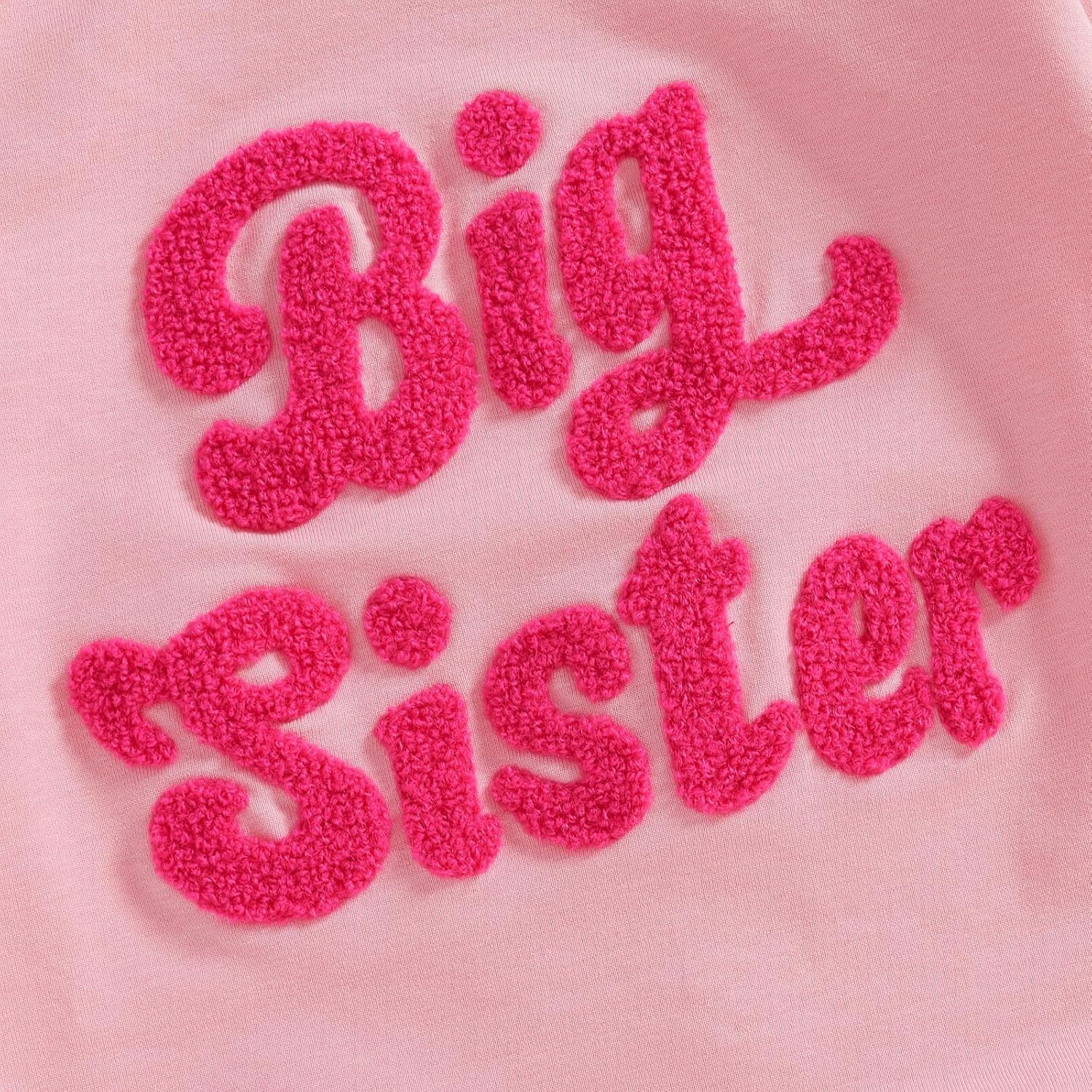 Big Sister Big Brother Matching Outfit Toddler Boy Girl Embroidery Sweatshirt Tops Kids Pullovers Shirt Fall Clothes - Image 4