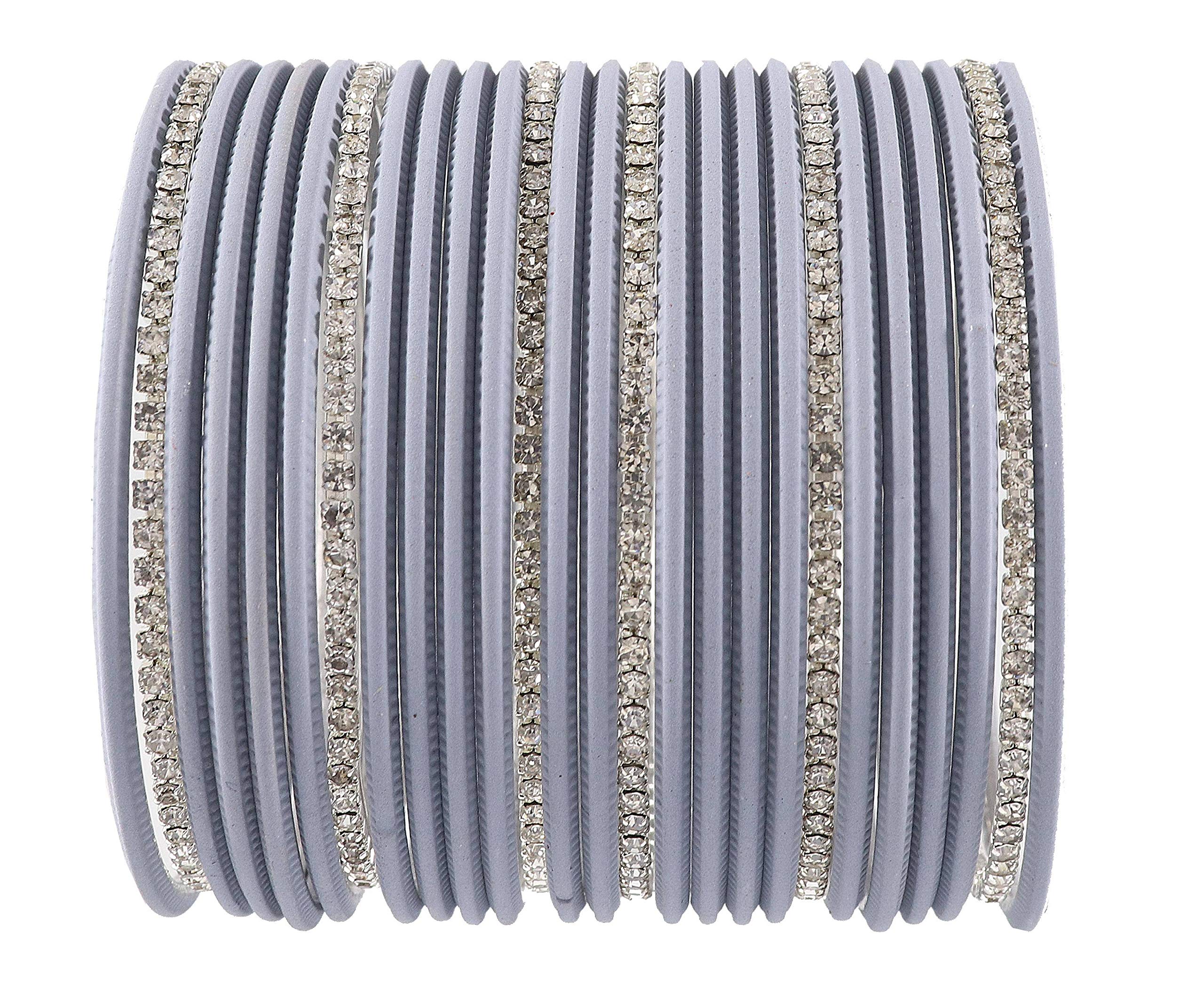 Shubh Adarsh Metal Bangle Set With Zircon for Women & Girls(Grey-2.4) (B08PZ8V6W1) Amazon Price History, Amazon Price Tracker