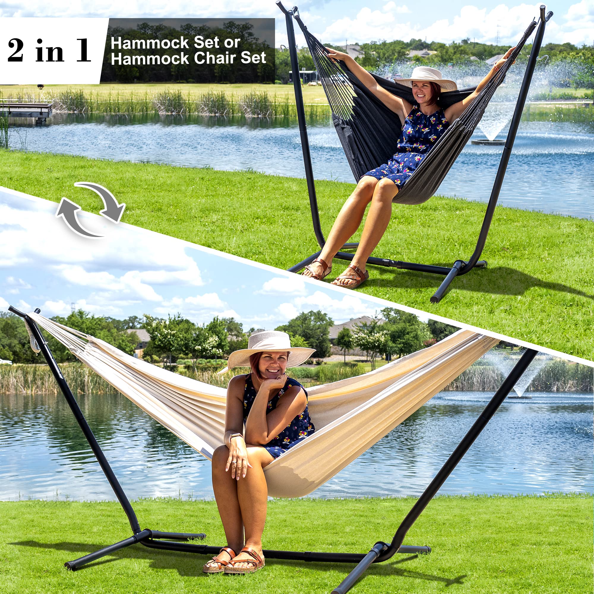 AsukasRoom特別価格SUNCREAT 2in1 Portable Hammock Porch Patent Stand