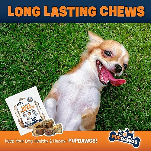 Miniatura 8 de Huesos de perro para masticadores agresivos  Rebanadas de hueso de res con sabor ahumado de nogal  Golosinas para perros pequeños  Todo natural,