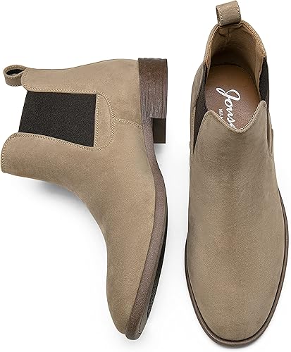 Miniatura 9 de Jousen Botas Chelsea para hombre, ligeras, informales, Chukka, botas de tobillo clásicas elásticas para hombre