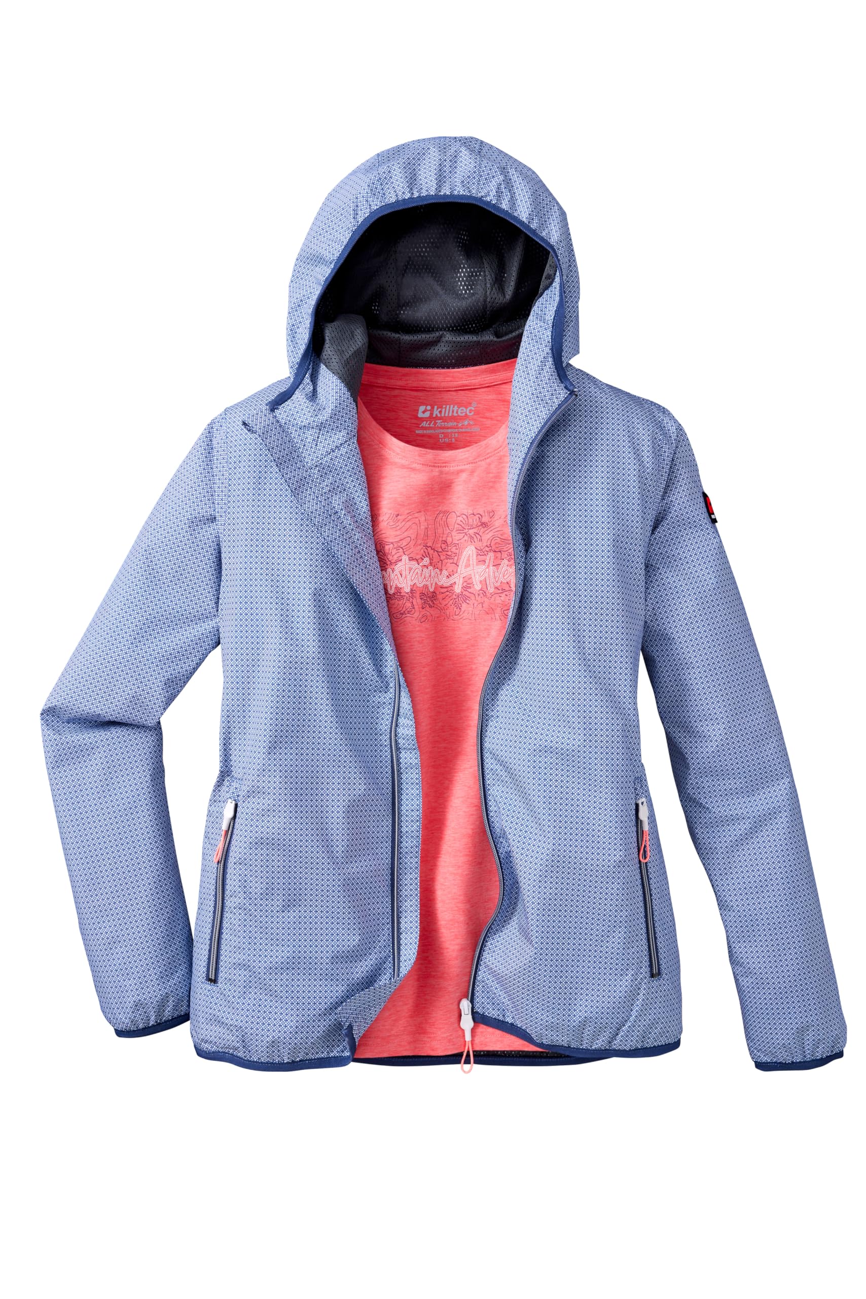 Killtec Kos 109 Wmn Jckt Chaqueta funcional/chubasquero con capucha, plegable Mujer
