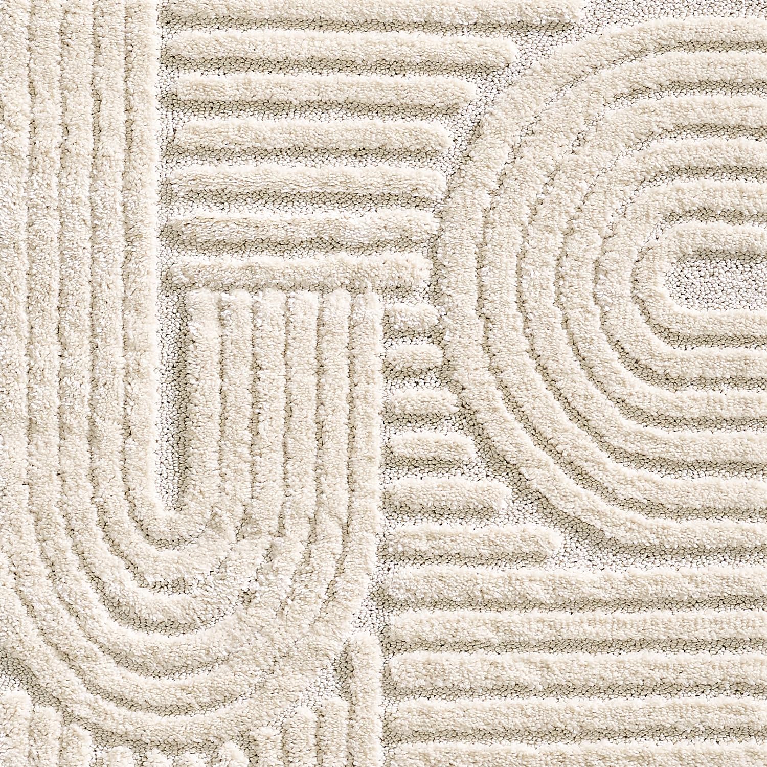 HomebyHome Alfombra Crema 160x230 cm, Shaggy Pelo Largo, Suave y Mullida, Alfombra Grande para Salón Estilo Boho