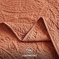 Vista 6 de Love's cabin - Juego de edredón tamaño Queen, color marrón, colcha de verano, microfibra ligera, estilo moderno de monedas, para todas