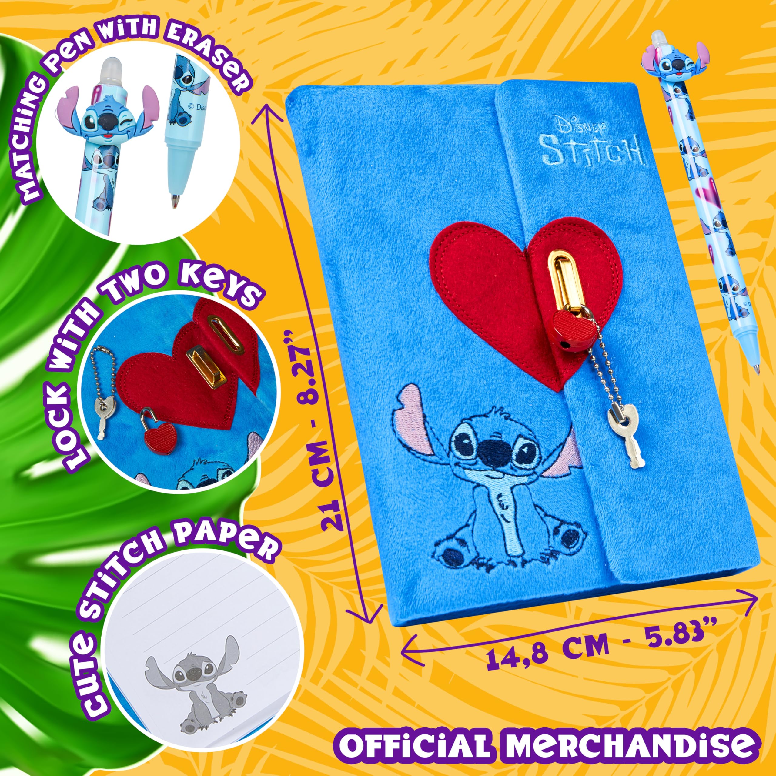 Amazon.co.jp: Disney Stitch A5 シークレットダイアリー&ペンセット