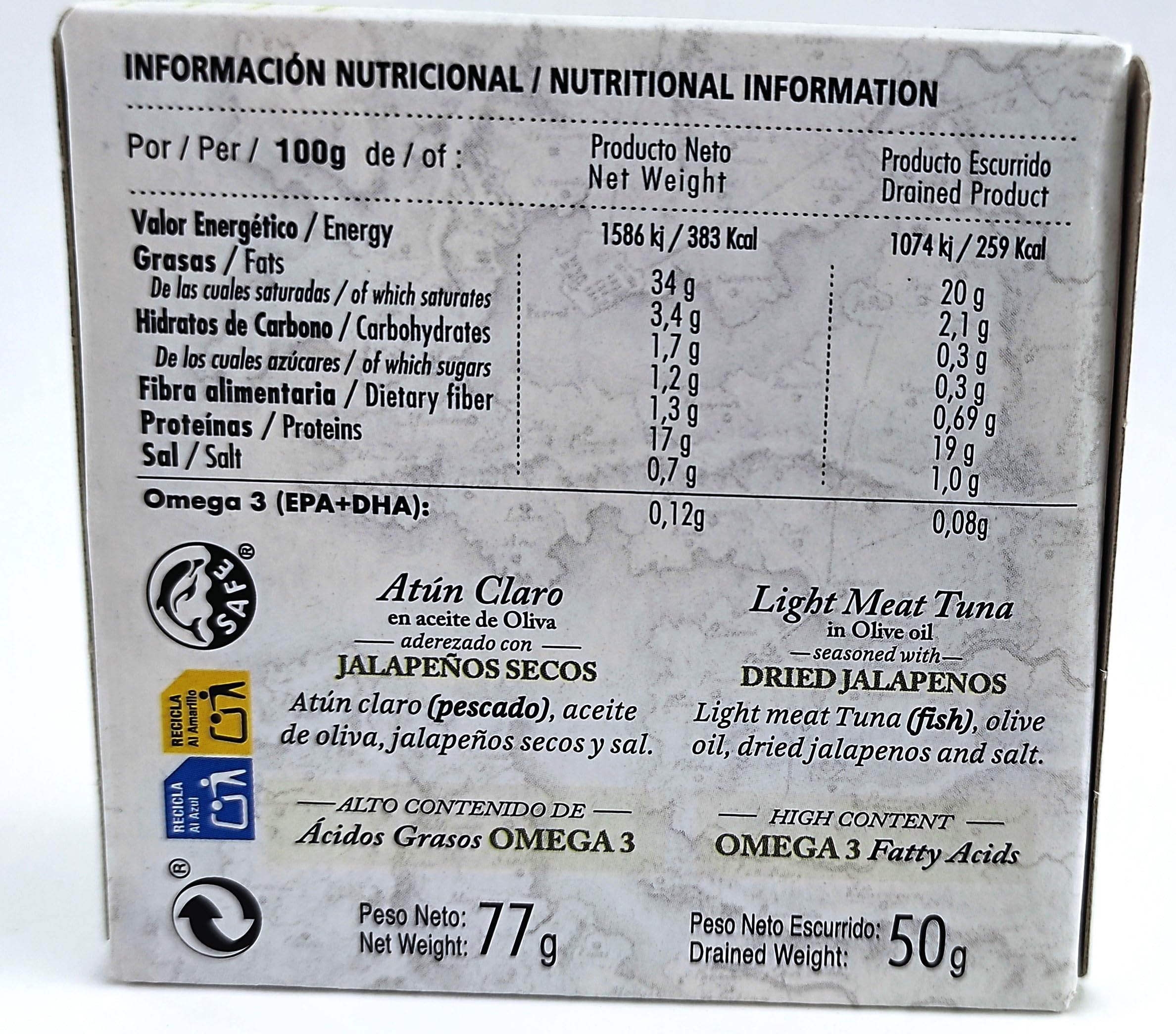 FRISCOS Atún Claro con jalapeños en aceite de oliva 16 unidades