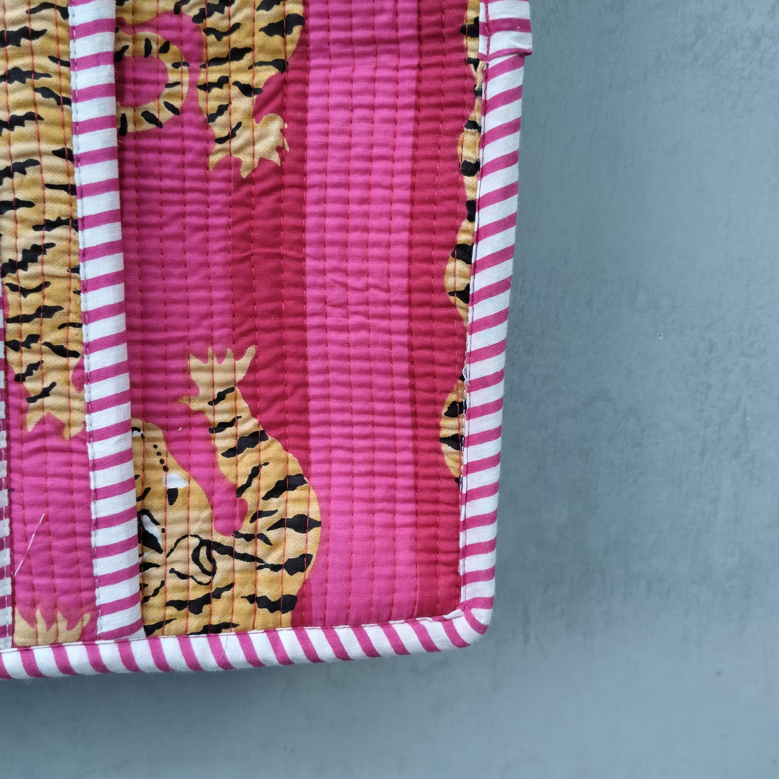 Borsa da viaggio a mano, borsa da viaggio in cotone per la spesa e la spiaggia, chiusura a cerniera, borsa a tracolla indiana fatta a mano
