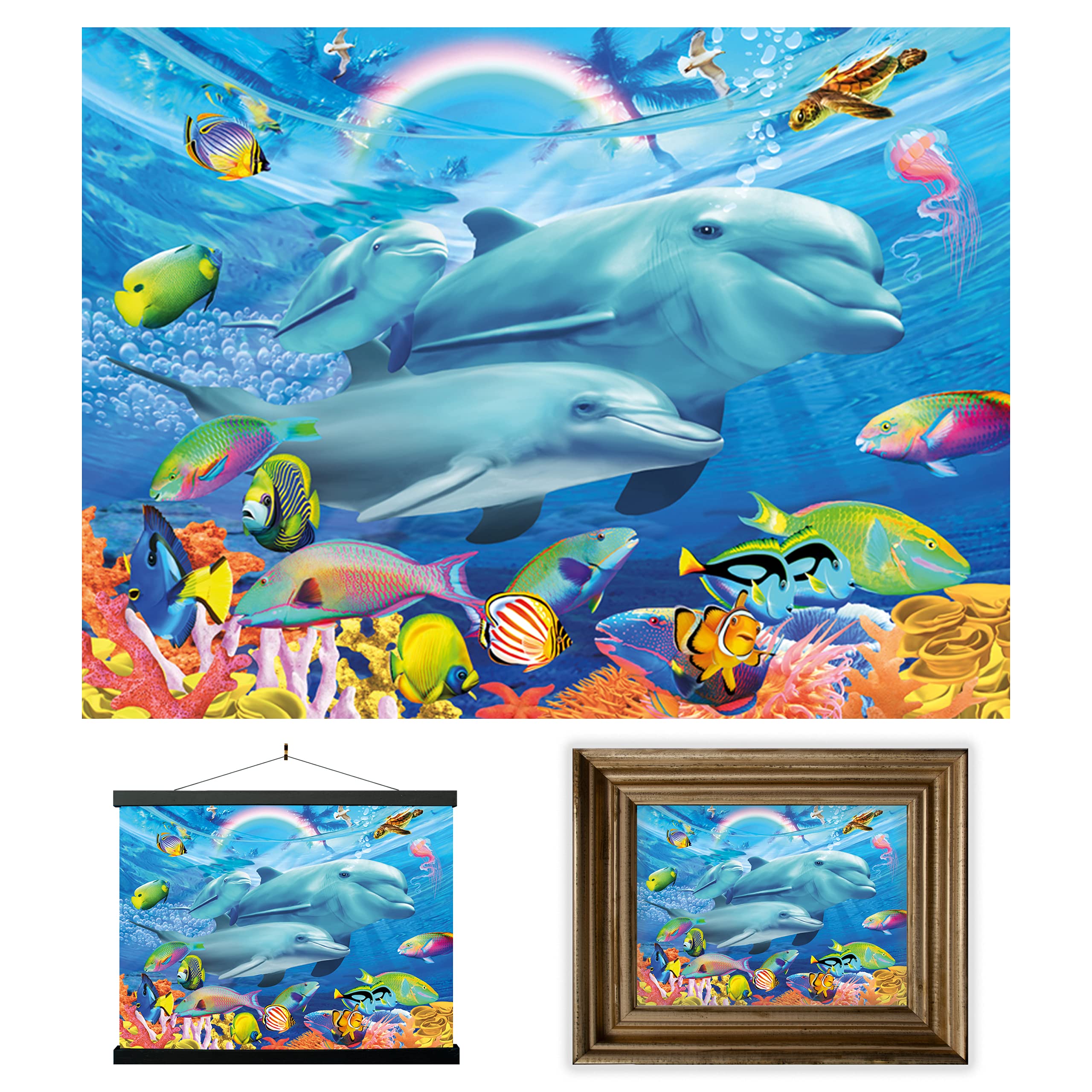 Amazon.com: 3D LiveLife Lenticular Pictures - Dolphin Family from