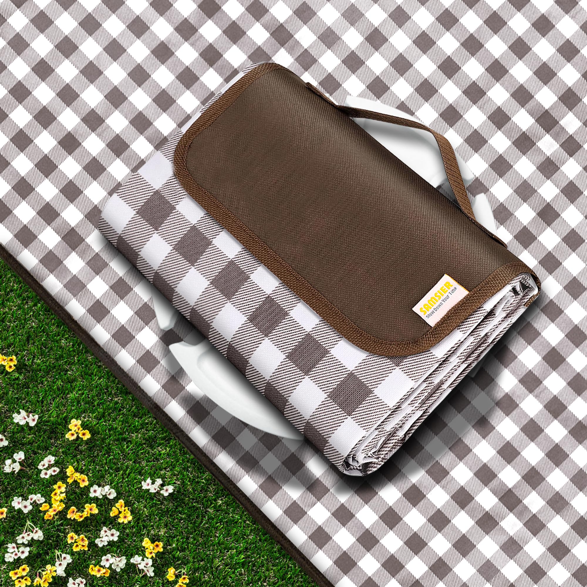 Amazon.com: SAMSIER Outdoor Picnic Blankets Waterproof Foldable