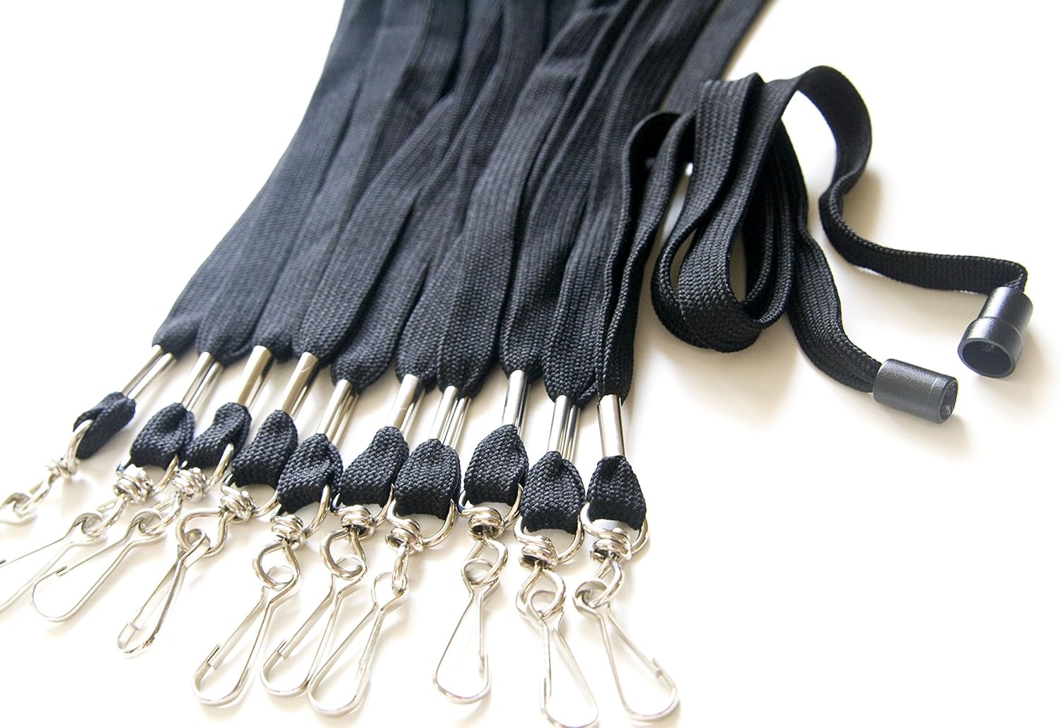 ONDEPOT 100PCS 1/2" Breakaway ID Neck Lanyards with Swivel J Hook for ID cards/Badges (Assorted Color)